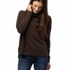 Tröja Polo - oversize trendig polotröja i kashmir brun
