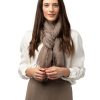 Vävd sjal - enfärgad kashmirsjal med fransar beige