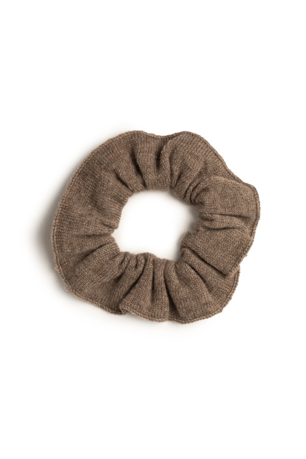 Hårsnodd scrunchie - Elegant i 100 % kashmir beige