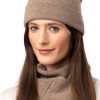 Mössa slät - Dubbel mjuk kashmirmössa beige