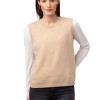 Väst Julia- en slätstickad basväst ljusbeige