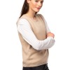 Väst Julia- en slätstickad basväst ljusbeige