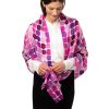 Vävd sjal - kashmirsjal av 8design Cashmere rosa