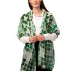 Vävd sjal - kashmirsjal av 8design Cashmere grön