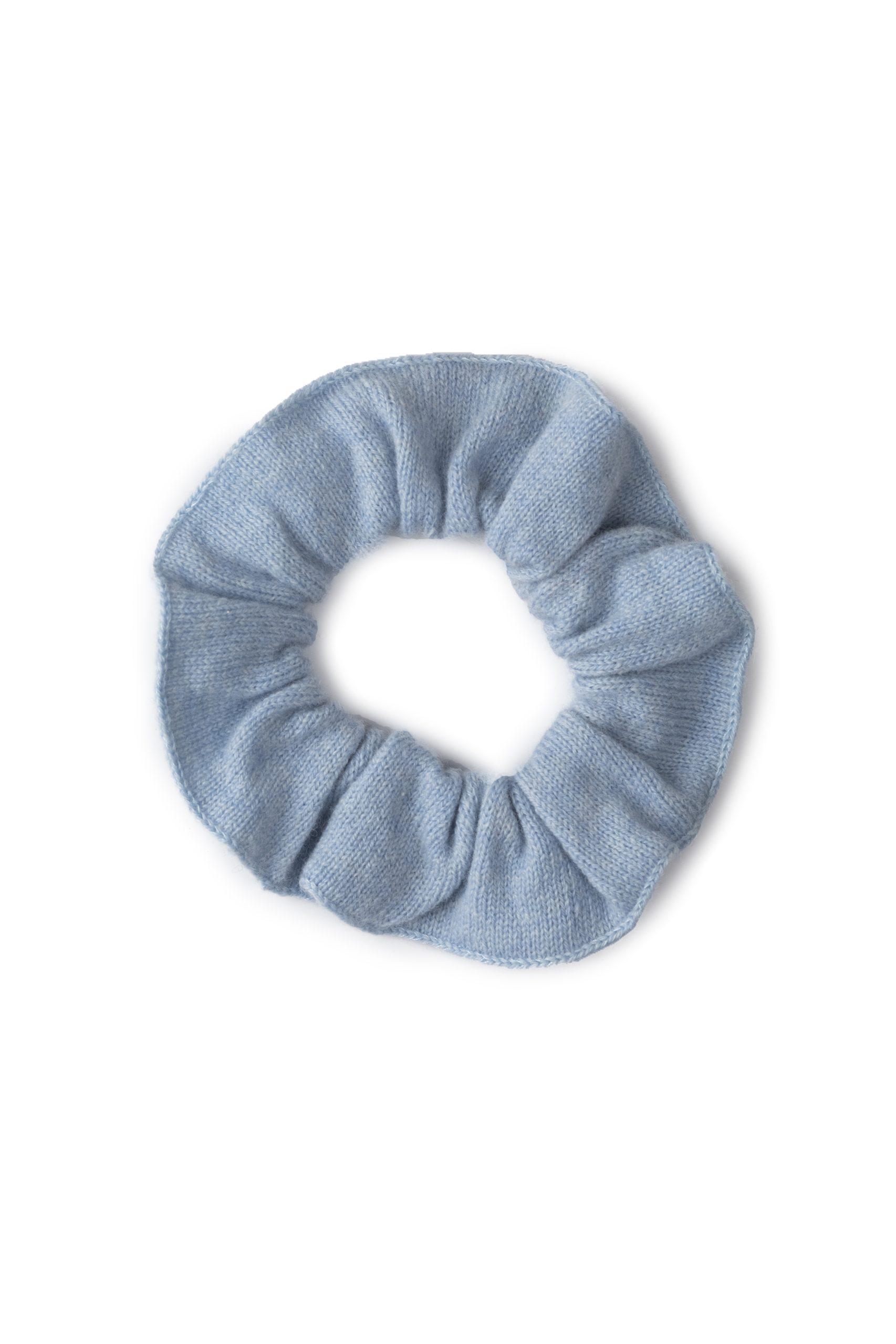Hårsnodd scrunchie - Elegant i 100 % kashmir ljusblå
