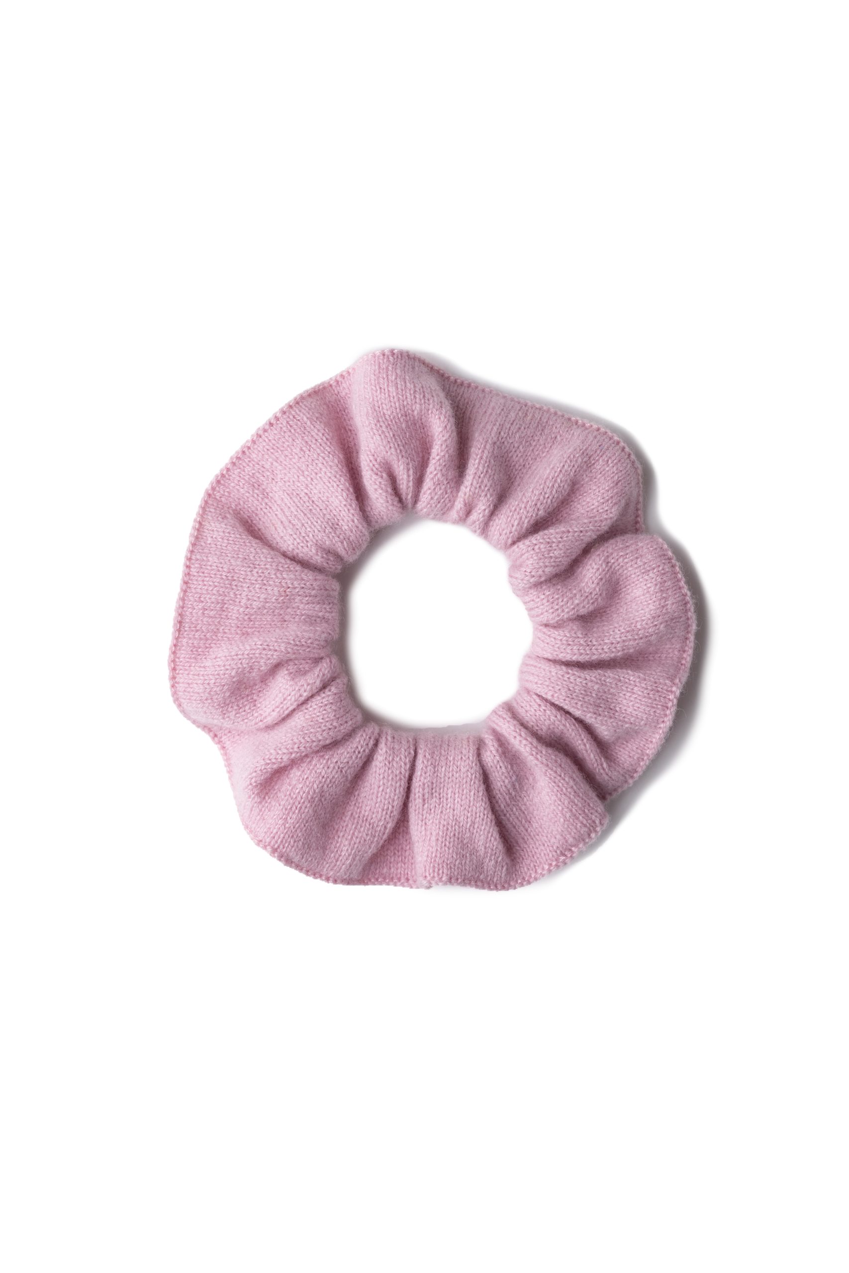 Hårsnodd scrunchie - Elegant i 100 % kashmir rosa