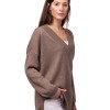 Tröja Wilma- V-ringad avslappnad tröja beige