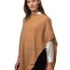 Inez poncho enfärgad, poncho med dekorativa pärlemoknappar