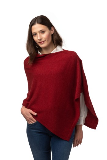 Liten Poncho - vår absoluta storsäljare, röd dahlia
