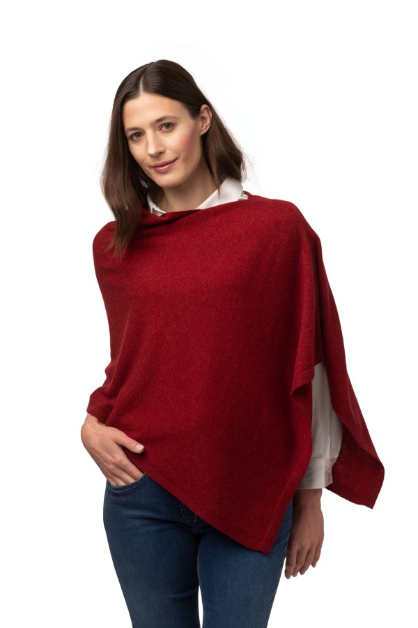 Liten Poncho - vår absoluta storsäljare, röd dahlia