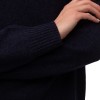 Tröja Isa - rundhalsad avslappnad passform, marinblå melange