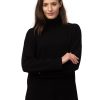 Tröja polo Paulina - oversize tröja med sprund, svart