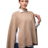 Cap klassisk - vacker cape i slätstickad cashmere ljusbeige