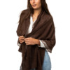 Frida sjal- stickad romantisk sjal i finaste cashmere. Brun